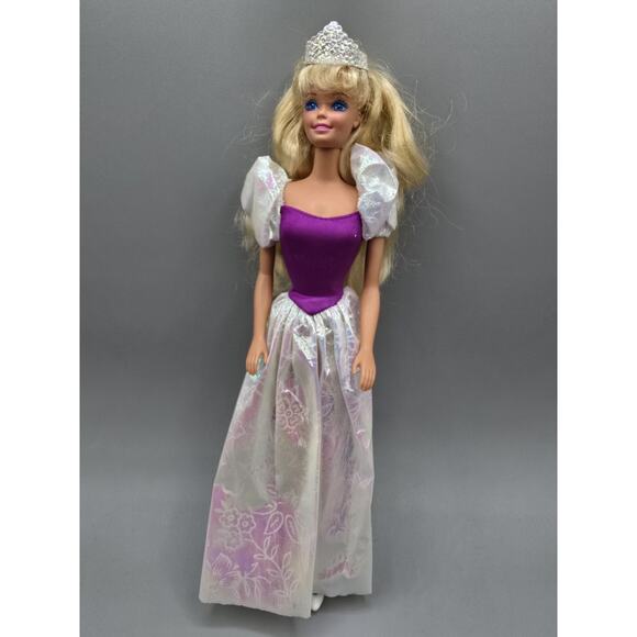 Vintage 1989 My First Princess Barbie Original White Iridescent Gown - Picture 2 of 8